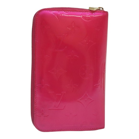 LOUIS VUITTON Monogram Vernis Eldridge Wallet Fuchsia Pink M91240 LV Auth 93651 - Picture 1 of 16
